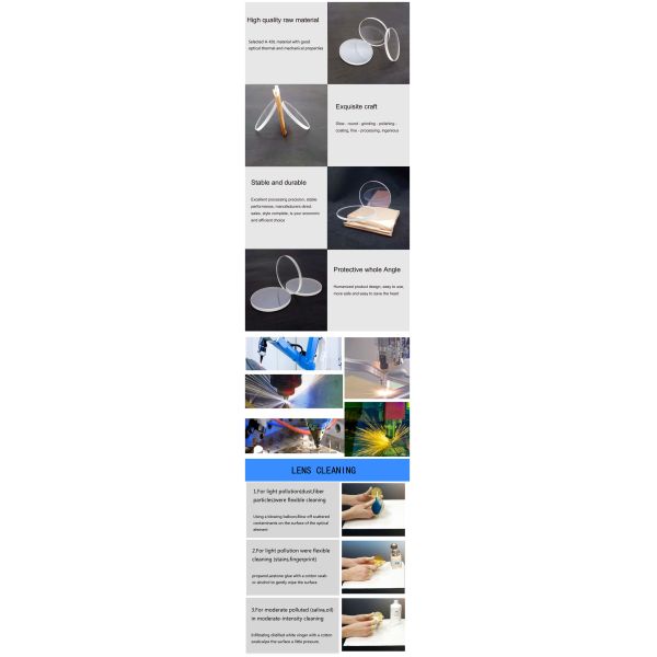 Round 135*4mm BK7 Fused Silica Fiber Laser Protective Lens