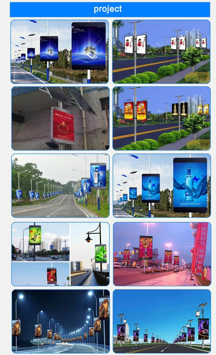 outdoor street lighting pole led display P4 Light Pole Led Screen