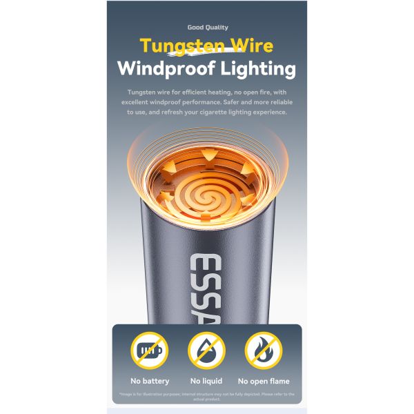 ESSAGER ES-OTG26 OTG Lighter Portable USB Type C Electric Lighter with Private Mold and Aluminum Alloy Material