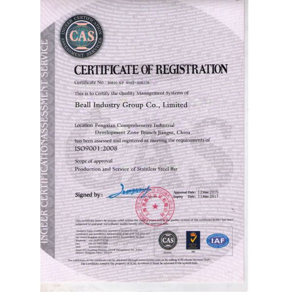 725LN Plolished Stainless Steel Solid Rod Round Shape Custom Size