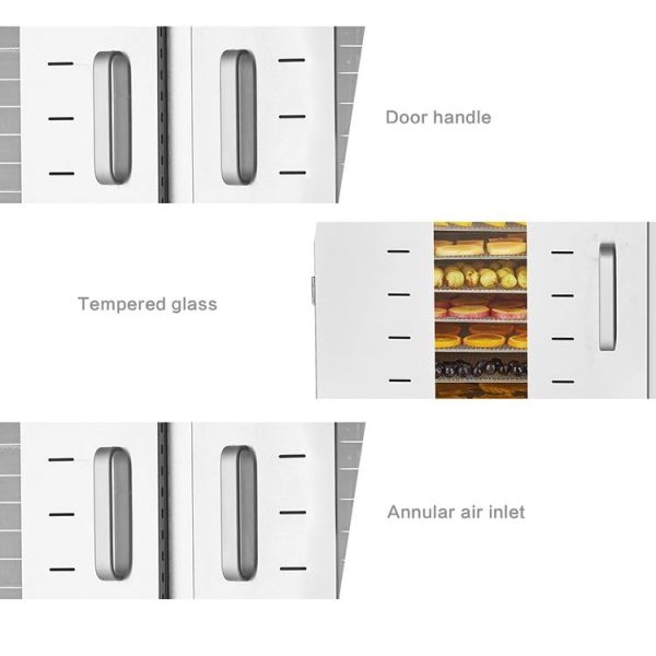80 Trays 4 Independent Cabinets SS Fruits Food Dryer Machine 7400W