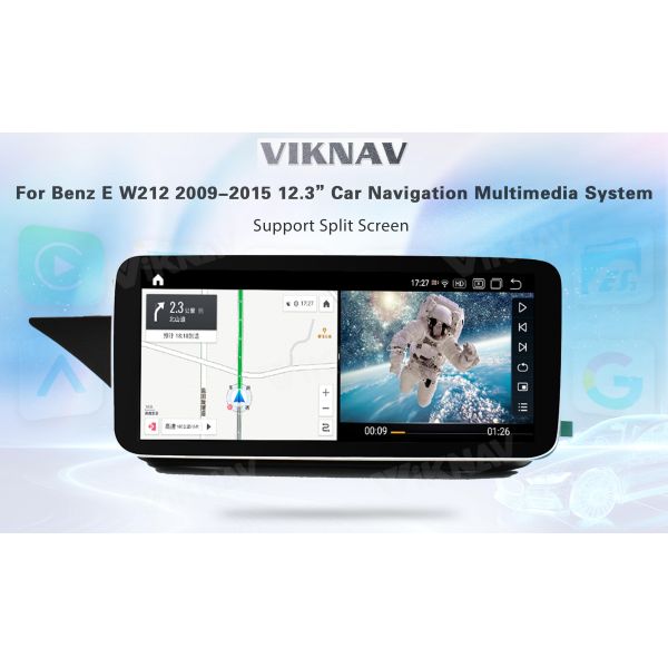 Viknav 12.3 Inch Android Car radio With Screen For Mercedes Benz E Class W212 2009-2015 GPS 2Din Player(NTG5.0)