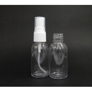 China 50ml Clear PET Plastic Spray Bottle With Classic Design on sale