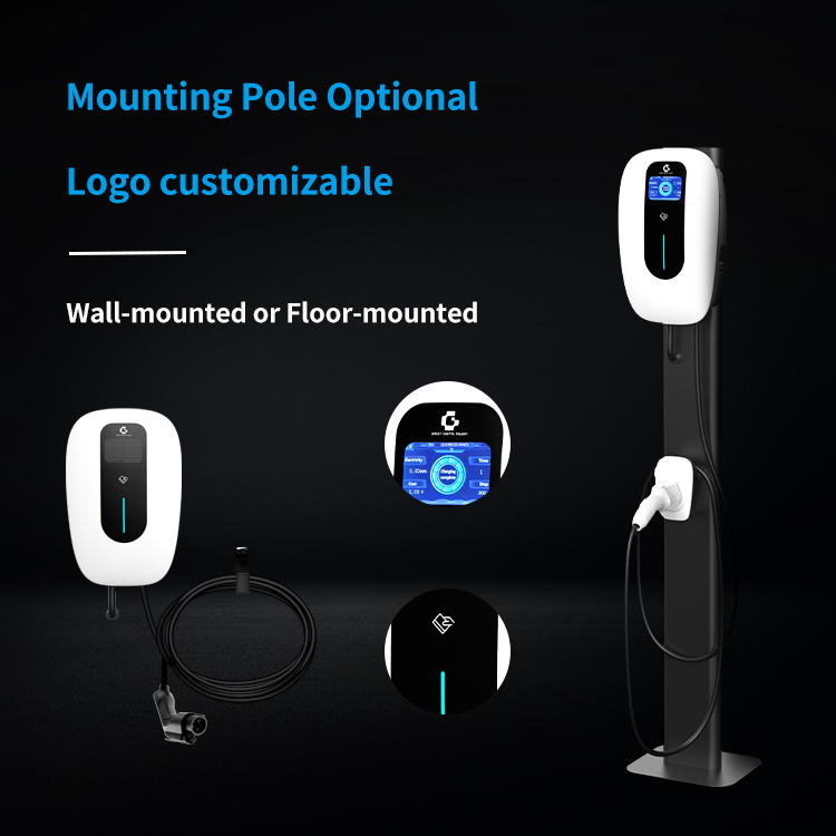Electric Car Fast Home EV Charger 22KW 400V AC 32A Portable Wallbox