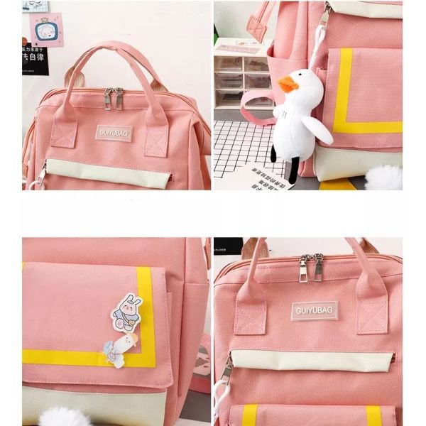 0.65 Inch Handbags Backpack Sets Outdoor Travelling 4 Piece Backpack Set Ladies