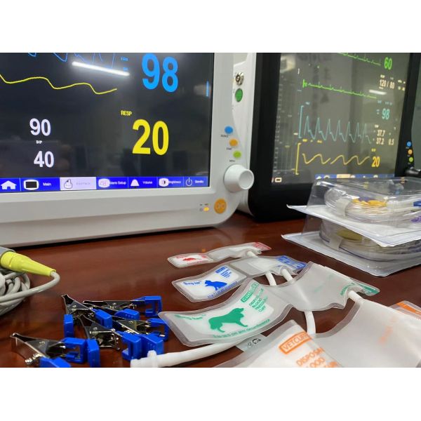 Medical Veterinary Multiparameter Monitor Portable For Cats Dog Animal Monitoring