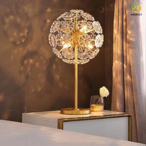 China Copper Crystal Bedside Table Lamp G9 X 6 For Home Hotel on sale