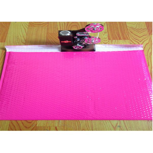 Antistatic Metallic Pink Bubble Mailers , Bubble Wrap Bags 135x210 #-AC