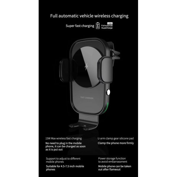 Wireless Car Charger Mount, Air Vent Cell Phone Holder for Car, Universal Car Phone Holder Cradle Compatible with iPhone