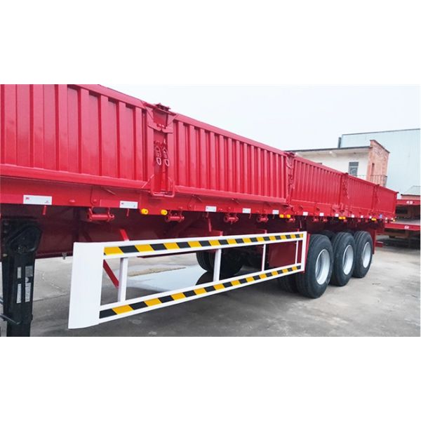 40ft Side Wall Heavy Duty Semi Trailers 3/4 Axles , Mini Enclosed Cargo Dump Truck