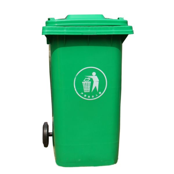 Plastic dustbin 120 litre waste bin garbage hospital waste bin with wheel