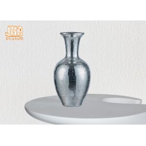 Wedding Centerpiece Table Vase Silver Mosaic Glass Table Vases Decorative Flower Pots