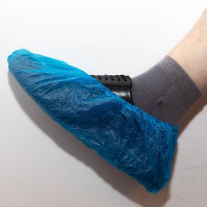 Cheap Plastic Disposable Shoe Covers , Surgical Waterproof Footwear Covers Disposable wholesale