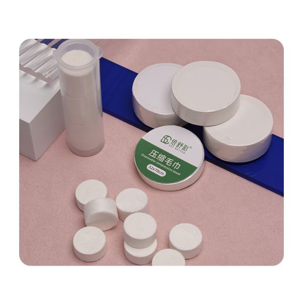 OEM ODM Disposable Compressed Face Towel Nonwoven Bamboo Viscose