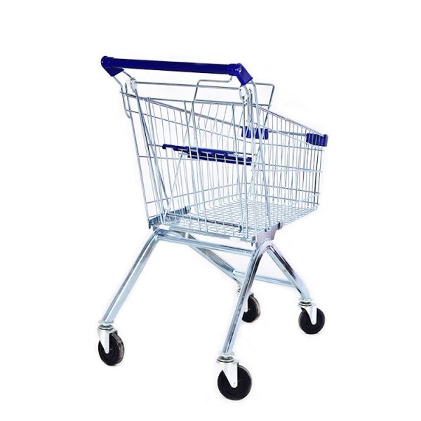 60L - 240L Metal Steel Wire Grocery Shopping Cart Foldable Shopping Cart Trolley