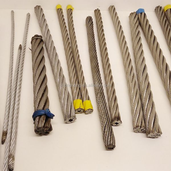 OEM Carbon Steel 6x24 7FC Ungalvanized and Galvanized Steel Wire Rope DIN3068 Bright Steel Wire Rope for Your Requirements