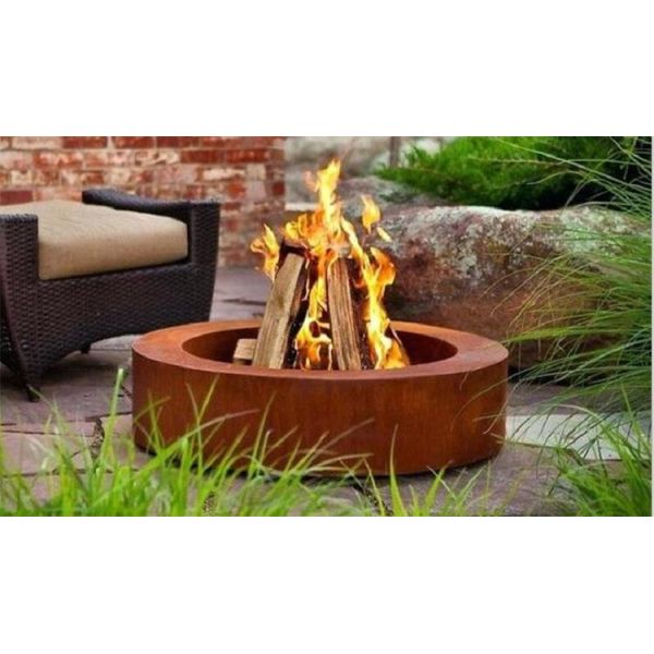 Wood Burning Heater Rusty Metal Corten Steel Fire Pit For Outdoor Fire Table