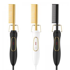 Cheap 200C Titanium Hair Straightener Hot Comb Brush PTC Heater 2.5m Cord wholesale