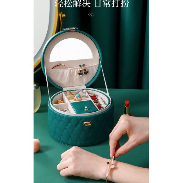 CHINESE STYLE HAND DECORATION BOX HIGH-GRADE JEWELRY BOX LARGE CAPACITY WATERPROOF PORTABLE JEWELRY BOX HOUSEHOLD MULTI-
