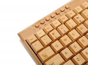 China Wooden Computer Bluetooth wireless mouse & keyboard, bamboo elliptical mouse keyboard set on sale