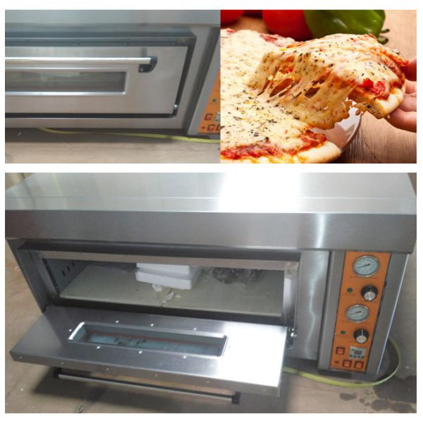 Industrial Electric Pizza Oven Countertop 2 Layer Ceramic Baseplate 120kg 8.4kw