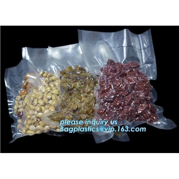 Embossing Resealable Vacuum Food Bags For Household Eco- friendly Texture Vacuum Food Storage Plastic Bag Rolls Moisture