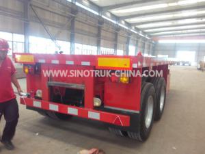 Cheap 40 Feet Container Carrying Flat Bed Heavy Duty Semi Trailers 3 Axles 30-60 Tons 13m wholesale
