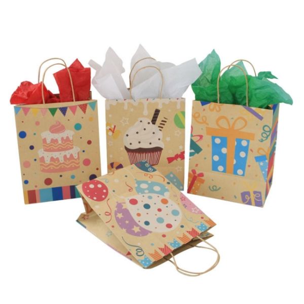 UV Printing Food Packaging Paper Bag For Cake Box 42g/Pcs