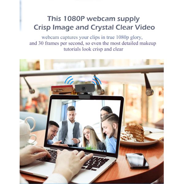 1080P HD Webcam 110 degree wide Computer WebCam Camera for Live Broadcast YouTube Video Recording Conferencing Meeting