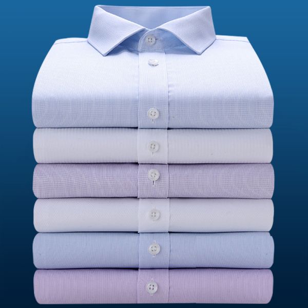 Tailored Spread Collar Italian Men's Dress Shirts No Ironing Needed Customized Colors