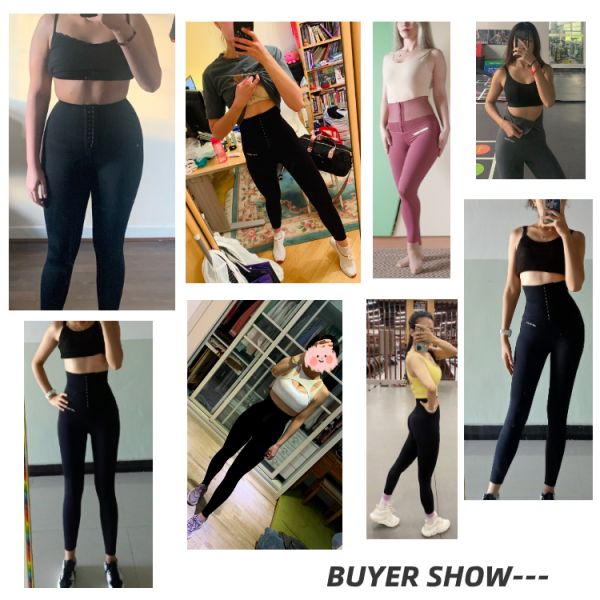 Hexin Tummy Control High Waisted Leggings Corset Fitness Leggings 2 In 1 Waist Trainer