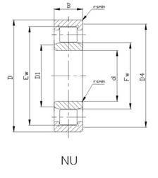 NU2226M 130X230X64 chrome steel copper cage steel cage N,NU,NJ,NUP