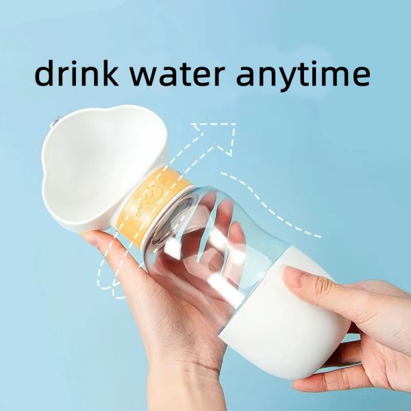 Plastic Portable Pet Water Dispenser Dog Out Traveling Cup