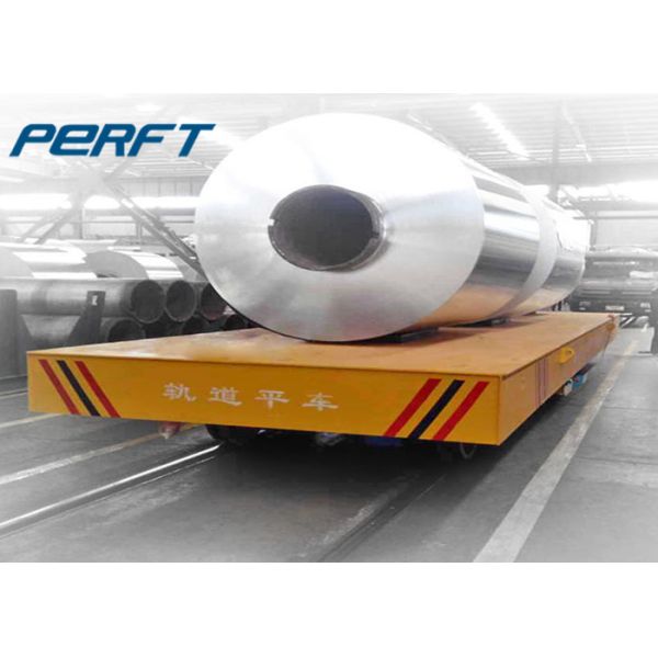 30 Ton Electric Battery Operated Four Wheel Coil Transfer Trolley For Aluminium Steel Coils Transportation