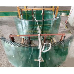 QJY20240308-01 Clear Tinted Float Curved Toughened Glass Fine Edge