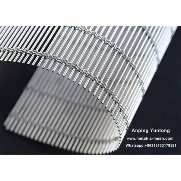 316l Stainless Steel Architectural Woven Mesh Metal Spiral For Exterior Facades