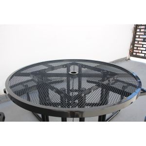 Commercial Steel Outdoor Picnic Tables And Chairs Round Shape