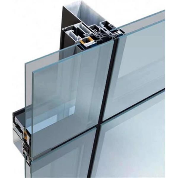6000 Series T3 To T8 Aluminium Curtain Wall Profile For House Office