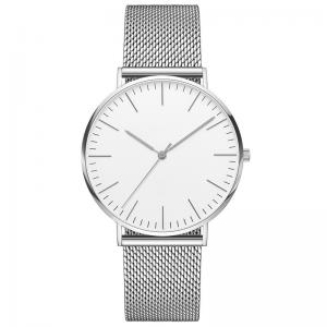 Cheap 3 ATM Water Resistant Silver Stainless Steel Watch 316l 40mm Diameter Watch Case wholesale