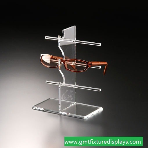 Customized Clear Acrylic Eyewear Counter Display Stand Plexiglass Sunglasses Display Rack