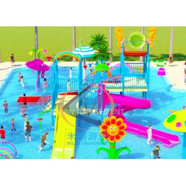 Easy Installation Commercial Playground Equipment Water Playground House For Children