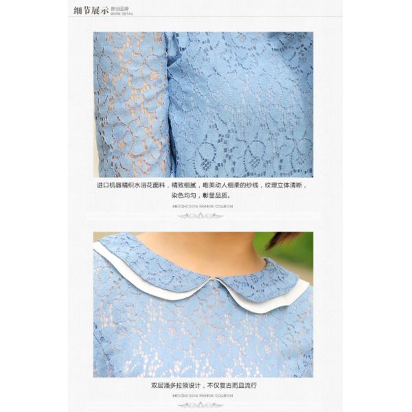 2015 Summer Hot European Style short Sleeve Lace Dress Girl's