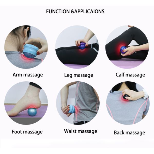 Skyringe Cold Roller Massage Ball Relief pain Easy Carry With Ice Gel