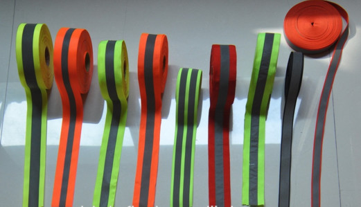 Fluorescent Yellow / Orange / Green High Visibility Safety Reflective Ribbon Retro Reflective Tape