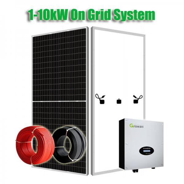 Quality 6KW Multi Core 2*4mm2 On Grid Solar Power System With 6kW Inverter for sale