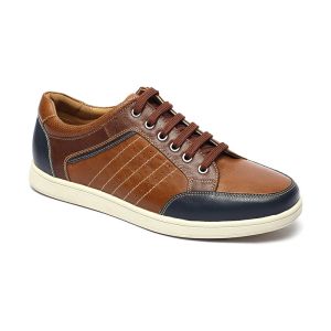 China Brown Antiodor Leather Mens Shoes Casual Microfiber Lining on sale