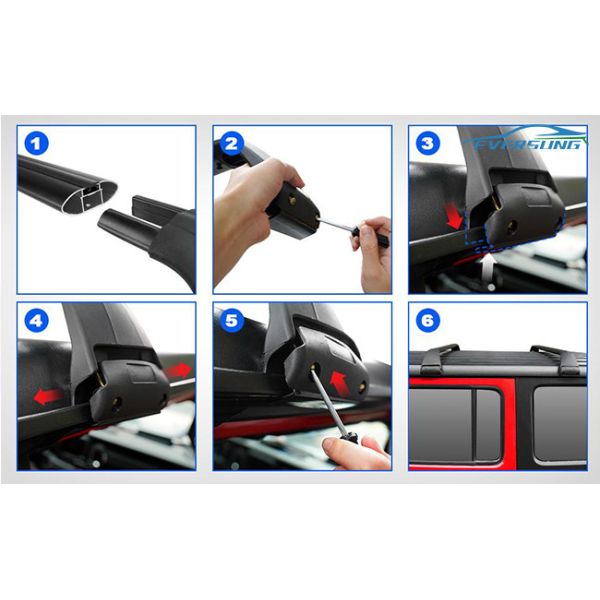 40kg Capacity Car Spares Parts Jeep Wrangler Roof Rack Cross Bars Cargo rail Rack