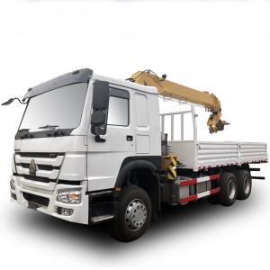 Cheap 12 Span Mounted Crane Boom Truck / HOWO 4x2 290hp 15 Ton Hydraulic Arm Truck wholesale