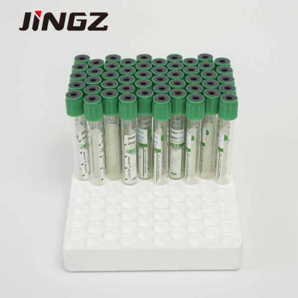 Medical Blood Collection Tube Pet / Glass Green Heparin Test Tube