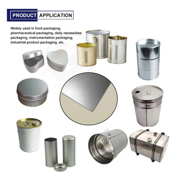 Tinplate Spcc Bright 2.8/2.8 0.4mm Tin Coating 2.8/2.8 g/m2 for Tinplate Chemical Packaging Solutions